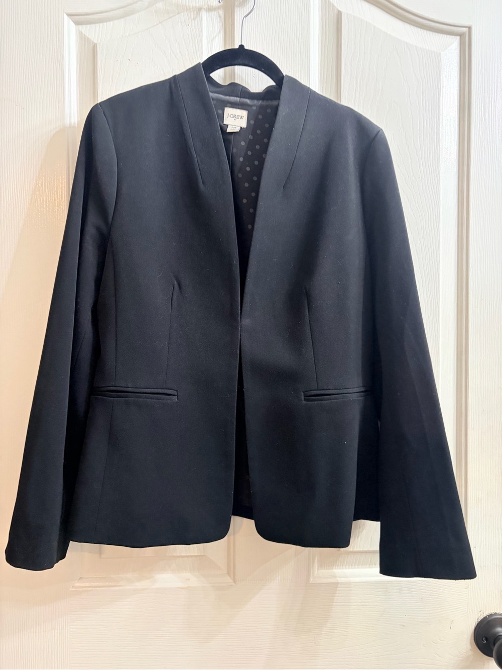 J. Crew Black Open-Front Blazer